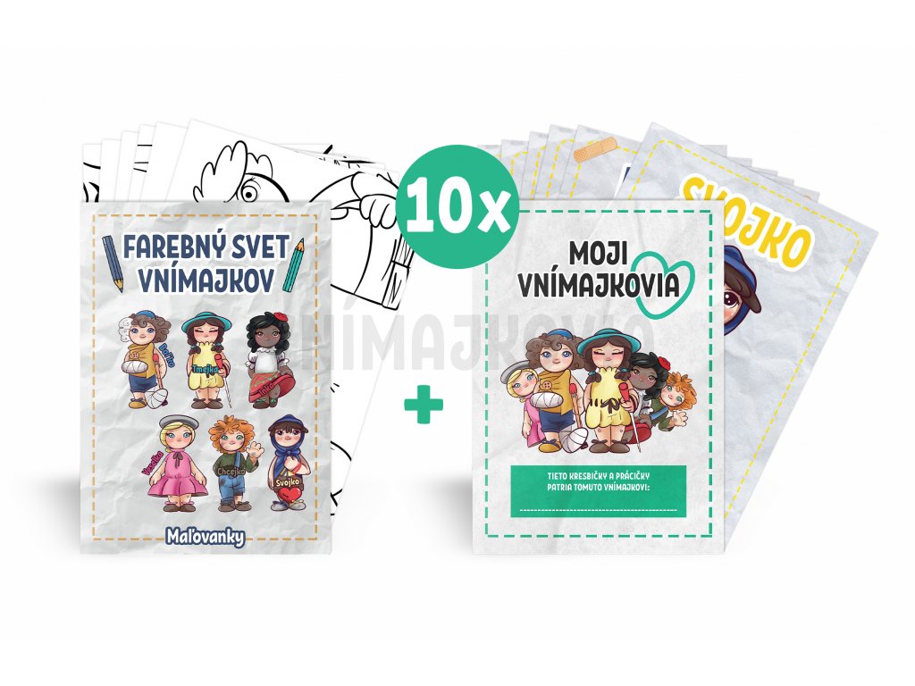 10ks set malovanky+prac listy