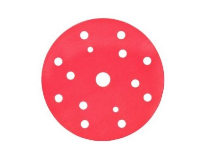 3M 316U Red brusný kotouč (červený), suchý zip, 15 děr P500
