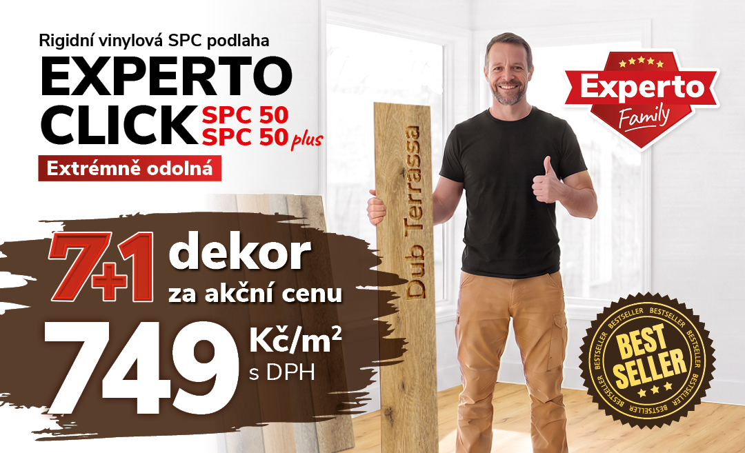 Oblíbená kolekce Experto Click SPC 50 se rozšiřuje o náš bestseller – Dub Terrassa!