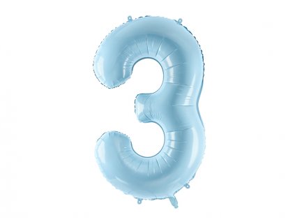 Fóliová číslice baby blue 3 - 86cm