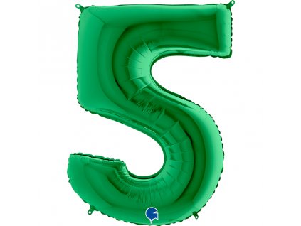 Fóliová číslice zelená 5 - 102cm