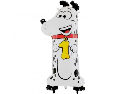 Fóliová číslice pejsek 1 - 102cm