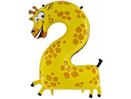 Fóliová číslice žirafa 2 - 102cm