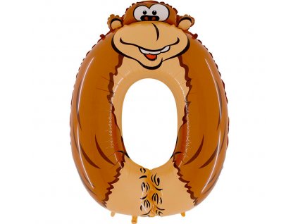Fóliová číslice opice 0 - 102cm