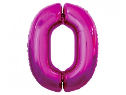 Fóliová číslice tmavě růžová 0 - 92cm
