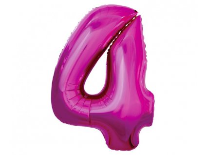 Fóliová číslice tmavě růžová 4 - 92cm