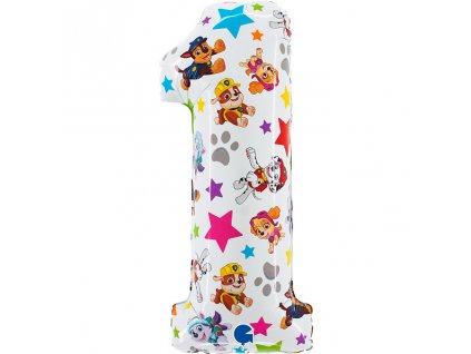 Fóliový balónek číslice 1 Tlapková Patrola