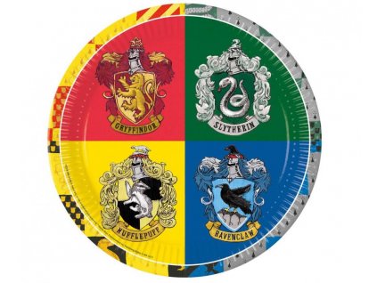 Papírové talířky Harry Potter koleje