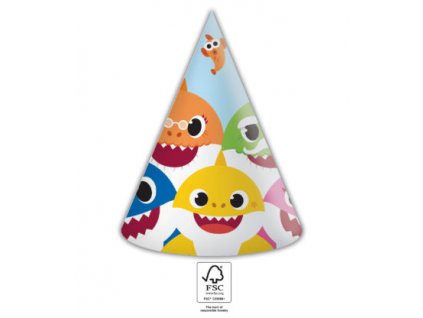Narozeninové párty čepičky Baby Shark
