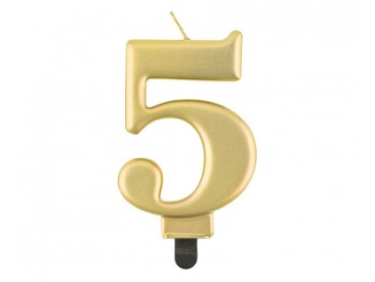 Svíčka dortová zlatá 5