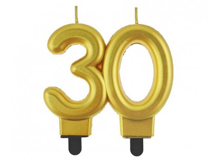Svíčka dortová zlatá 30