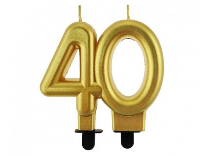 Svíčka dortová zlatá 40