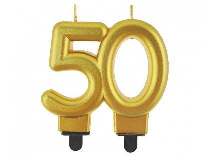 Svíčka dortová zlatá 50