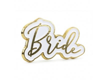 Kovový odznak Bride nevěsta