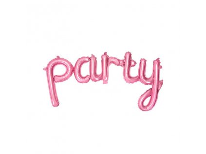 Fóliový balónkový nápis PARTY růžový