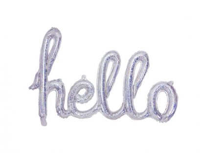 Fóliový balónkový nápis HELLO holografický