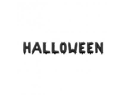 Fóliový balónkový nápis HALLOWEEN černý