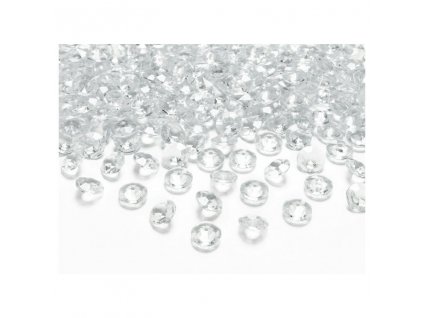 Konfety diamanty průhledné