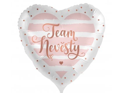 Fóliový balónek srdce Team Nevěsty