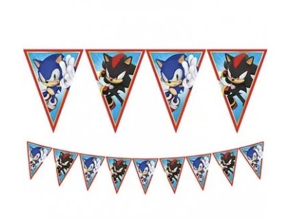 Vlaječková girlanda Sonic
