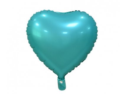 Fóliový balónek srdce tyrkysové 45cm