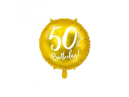 Fóliový balónek kruh zlatý 50.narozeniny