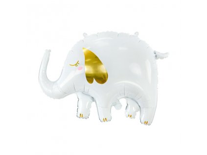 Fóliový balónek Slon bílý