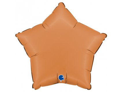 Fóliový balónek hvězda karamelová