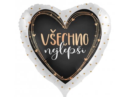 Fóliový balónek srdce Všechno nejlepší
