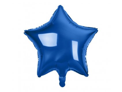 Fóliový balónek hvězda tmavě modrá lesklá