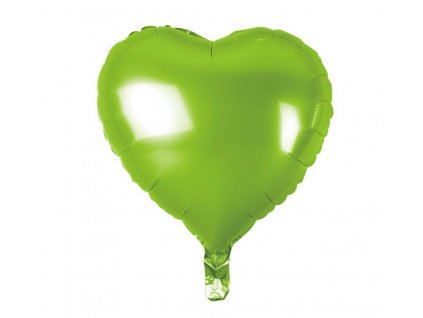 Fóliový balónek srdce jarní zelená