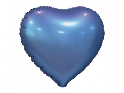 Fóliový balónek srdce modré matné 45cm