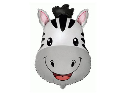 Fóliový balónek Zebra hlava