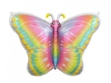Fóliový balónek Motýl duhový
