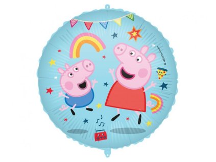 Fóliový balónek kruh Prasátko Peppa