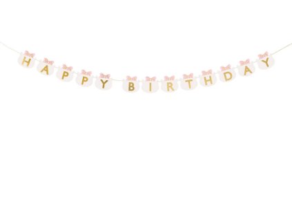 Závěsný banner Happy Birthday Kočka