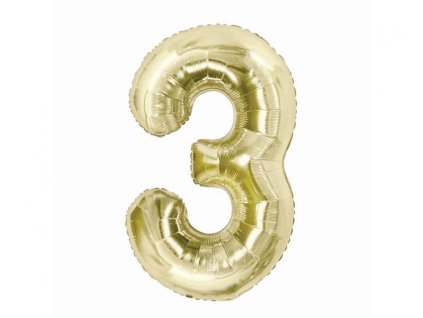 Fóliová číslice Šampaň 3 85cm