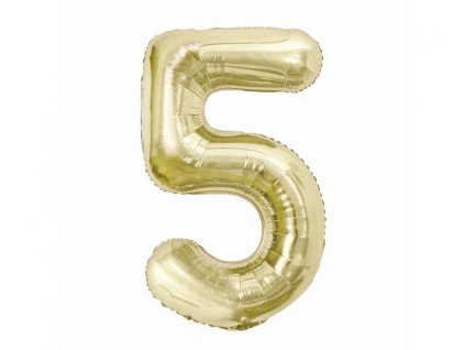 Fóliová číslice Šampaň 5 85cm