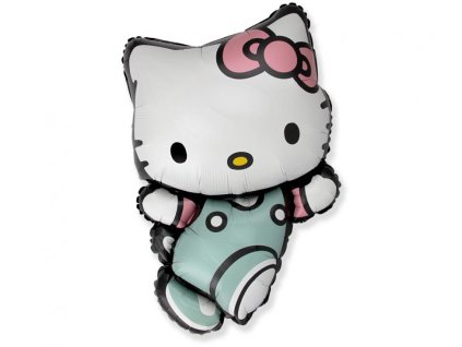 Fóliový balónek Hello Kitty růžovo zelená