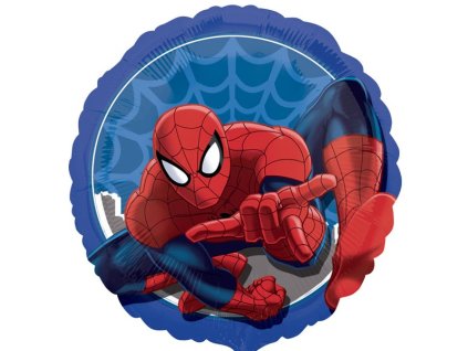 Fóliový balónek kruh Spiderman modrý