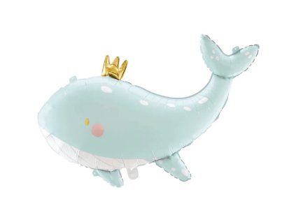 Fóliový balónek Velryba s korunkou