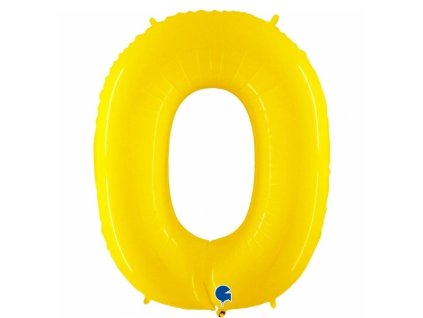 Fóliová číslice Žlutá 0 102cm