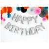 Fóliový balónkový nápis HAPPY BIRTHDAY stříbrný 2