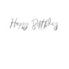 Narozeninový banner Happy Birthday stříbrný