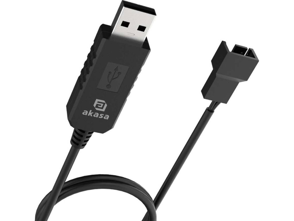 akasa 5v to 12v dc step up voltage converter cable for usb to 3 pin 4 pin pc fan ien571547