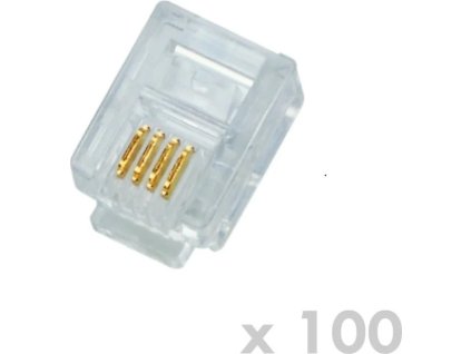 datacom plug utp cat3 6p4c rj11 lanko 100 pack ien487789