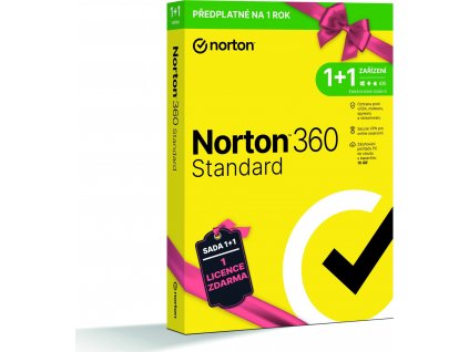 NORTON 360 STANDARD 10GB CZ 1uživ., 1 zařízení, 12měsíců, 1+1 ZDARMA, box