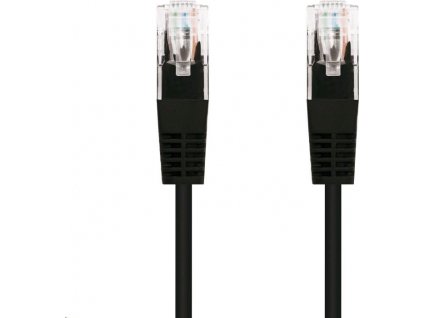 C-TECH kabel patchcord Cat5e, UTP, černá, 5m