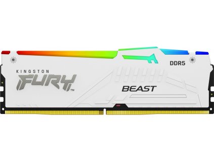 Paměť Kingston FURY™ Beast DDR5 RGB 32GB 6000MHz, XMP, bílá