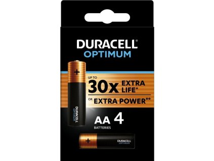 Duracell Optimum alkalická baterie tužková AA 4 ks